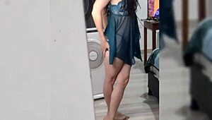 Pretty Girl in Lingerie Dances Leading to Unexpected Bedroom Surprise