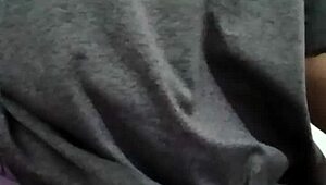 Young Latina Gropes Big Natural Tits Horny Homemade Leak!