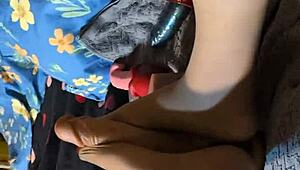 Sucking Cock While Vibrator Makes Her Cum Hard!