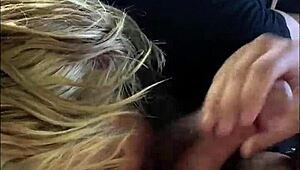 streetwalker delivers deep bbbj spits cum on cock then sucks again