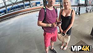 vip4k romantic trip turns hardcore with czech babe cheating pussy pounding clothes ripped in public toilet