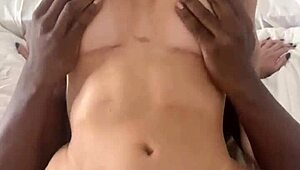 Hubby calls bbc stud to bareback hot asian wife while he watches.