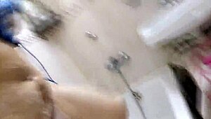 Aimee Hot Milf Teases with Dildo Blowjob in Shower Before Crazy Facial Cumshot Scream Fest!