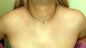 Her juicy transsexual tits bounce as she strokes her throbbing cock