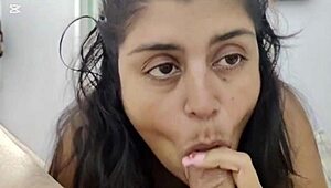 mi maestra mexicana sucks my dick hard then rides for creamy anal creampie finish