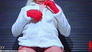 Blonde mature's natural tits and hairy pussy make me crave her clit