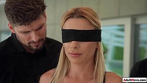 Shalina Devine Blindfolded Sucks Cocks Double Penetration