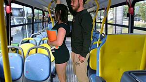 imagine hot teen student groped hard on public bus ride! 😈