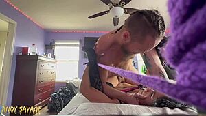 Real Amateur Latina Gringo Couple's Wild Day Of Ripped Clothes Creampie!