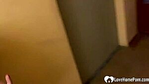 Redhead cosplayer kneels to slobber hardcore on massive cosplay cock!