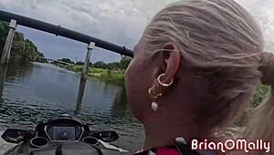 Hot Blonde Teen Harley King Fucked on Jet Ski Outdoors POV