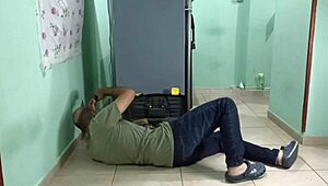 stepmom gives creamy pussy and ass to stepson thick cock spanish