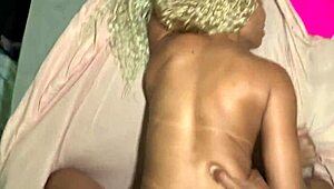 Ever seen a tanned Brazilian blonde fuck her lover in the favela?