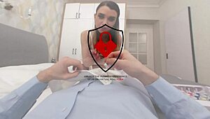 russian babe elena vedem wants my cum on her tits so i blast it