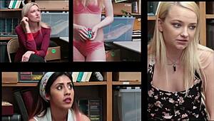 cute petite teen shoplifter trades blowjob for her freedom now