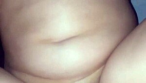 Petite housewife drilled deep on living room sofa