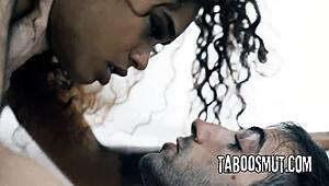 whoa cheating ebony milf rides delivery boy's big black cock deep 😍 doggystyle cowgirl deepthroat affair!