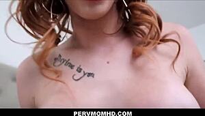 Pervmomhd Jessica Aaren's Big Tits Stepmom Pussy And Ass Fucked To Orgasm By Stepson's Monster Cock In POV!