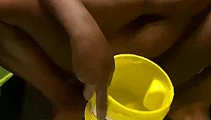 ebony bbw unleashes kinky golden shower fetish in wild watersports