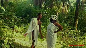 naughty ex girlfriend gets hardcore bush fucked outdoor with creampie finish