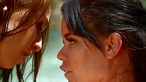 nikki delano licks sara luvv's wet pussy poolside