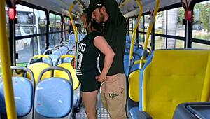 imagine hot teen student groped hard on public bus ride! 😈