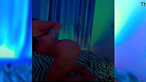 Girlfriend's Sexy Black Lingerie Tease Rips Clothes Off Slowly