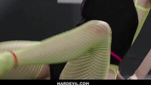 Hot Girls Stockings Lingerie Foursome Lesbian Anal Toys Double Penetration Strap-On Gaping