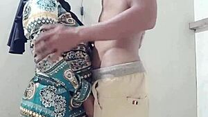 neighbor housewife bent over doggystyle while husband works