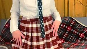 i feel so horny as busty teacher straps on dildo for domination play