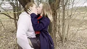 aw my cute girlfriend gets her tight ass wrecked public outdoor anal style