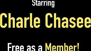 Charlee Chase moans as red toy fucks her busty blonde pussy