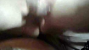 Damn! Fingering Myself Hard on Red Leather Sofa!