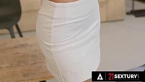 Busty Milf Shalina Devine DPed Hard in Both Holes by Two Cocks