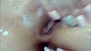 whoa check this busty teen fingering shaved pussy closeup till she squirts!