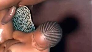 Nigeria's monster cock breaks two crying lesbians with brutal pussy ass pounding!