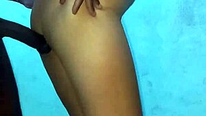 Amigo Deposits BBC Cum in Latina Wife's Holes Bent Over Doggystyle