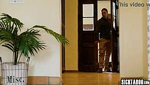 joshua lewis strokes huge cock watching lauren phillips' big tits jiggle