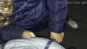 latina bends over for public doggystyle creampie in buenos aires planetario