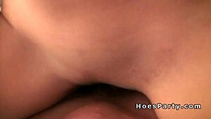 Party girls take turns riding massive cocks in wild group fun