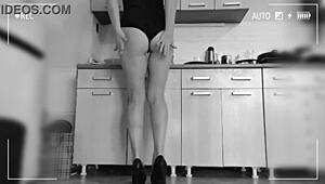 Ever wonder how a horny housewife takes cock deep in her kitchen on hidden cam?
