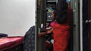 maid cleaning closet when owner sneaks in and fills her up good