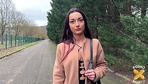 sexy french milf angela gets double teamed by two studs in stockings