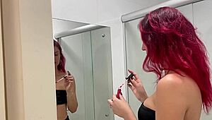 Wifey teases big black cock then spits on it for cuckold fun 😈🍆💦