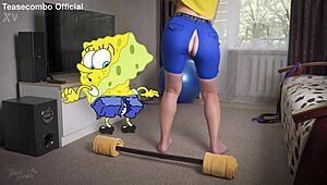 i- i can't believe spongebob ripped pants gym parody got so athletic and teasing wild