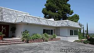 yo this inked babe rides cock then takes doggystyle cumshot on pussy. tan lines perky tits sofa action.