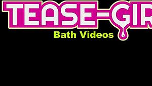 sexy teen brunette bathes and flaunts her perfect body so hot