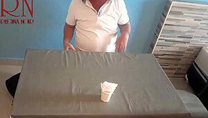 guest laps food straight from naked waitress navel!