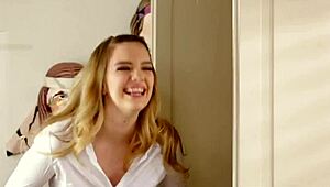 blonde lesbian tongues hairy pussy while facesitting stepsis in lingerie 69 frenzy