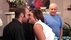 brooke belle tempts cuckold husband with her cock loving skills